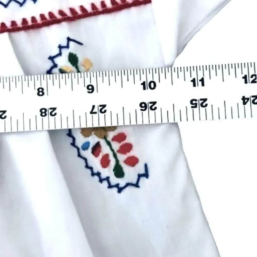 Mexican Hand Embroidered Folkloric Artesania Floral Toddler Dress No Tags